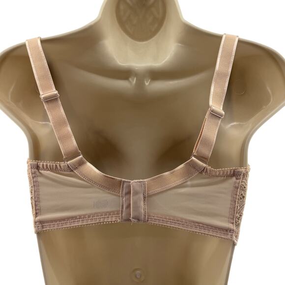 Felina Underwire Unlined Lace Sheer Demi Bra Blush Womens 32DDD - Picture 5 of 5